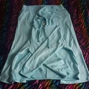 A warm cozy blue outfit